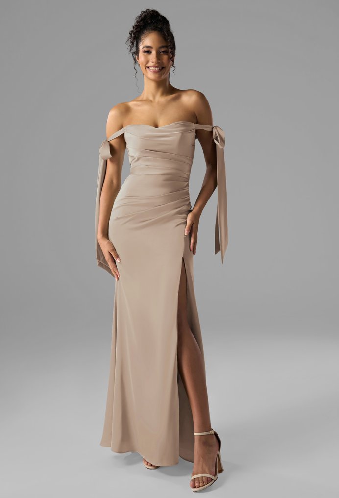 AW Shauna Taupe  Bridesmaid Dresses